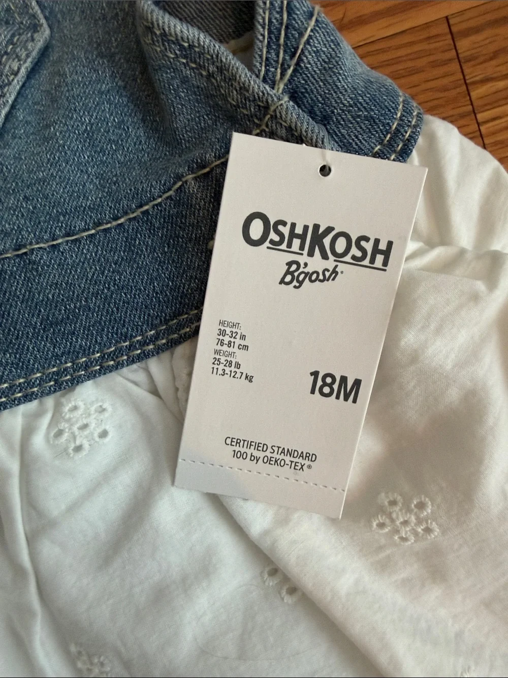 OshKosh B'gosh Overalls Dress with White Skirt